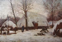 Boerderij in de winter